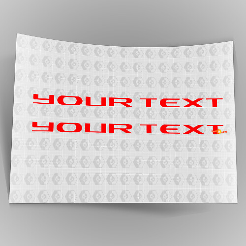 Custom text  Emblem Overlay Stickers Decals
