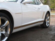 Outline Rocker Panel Stripes Vinyl Decals Kit for Chevrolet Camaro 2010-2015_2