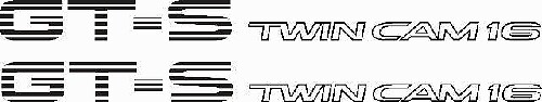 GT-S Twin Cam 16 AE86 vinyl Sticker Decals 2 - SET of 2