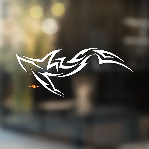 Shark Tribal Stripes Universal Vinyl Decal Sticker