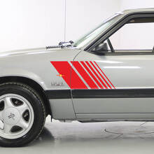 Faded Side Stripes Strobe Stickers Decals Kit for Ford Mustang 1979-93 3