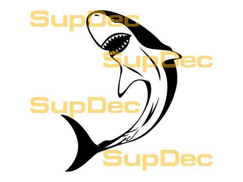 Shark Vinyl Art Wall  Window Bathroom Sticker Decal removable #5
