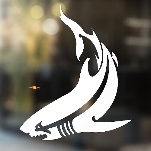 Shark Tribal Style Universal Vinyl Decal Sticker