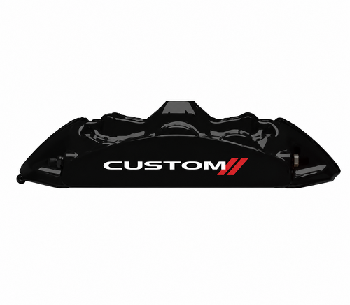 Dodge Style Custom Lettering Red Twin Stripes Set of Four Brake Caliper Vinyl Decal Sticker