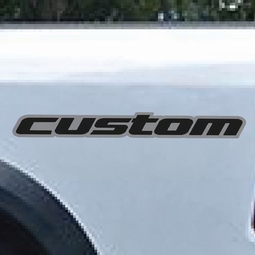 custom Two Color Lettering Pair Bedside Vinyl Decal Sticker for Dodge Ram 1500