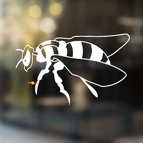 Bee Universal Vinyl Decal Sticker
