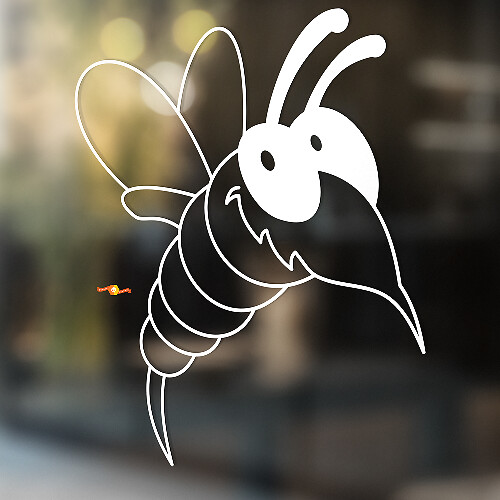 Funny Bee Universal Vinyl Decal Sticker
