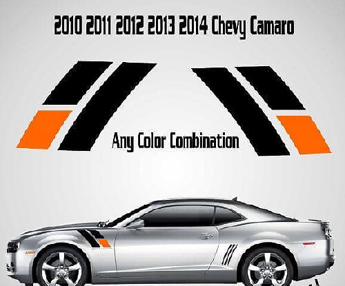 2010 2011 2012 2013 2014 45th Anniversary Chevy Camaro SS Wing Mirror Stripes Sticker Decal