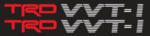 TRD VVTI Doch vinyl Sticker Decals - VVTI TRD - SET of 2