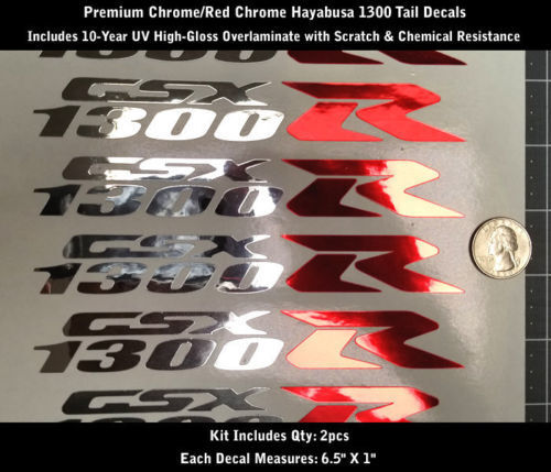 GSX1300R Chrome Style Vinyl Decal Kit for Suzuki Hayabusa 