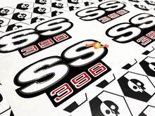 SS Stickers Decals 396 Camaro Chrome Red Black White Fender NICE
 2