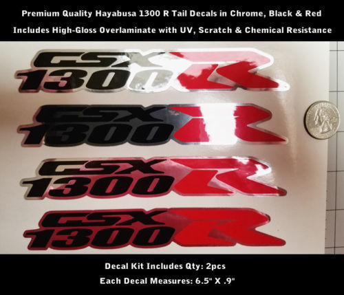 GSX1300R Chrome Style Vinyl Decal Set for Suzuki Hayabusa