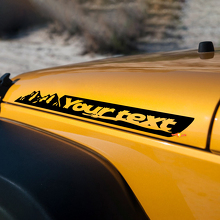 Сustom Text Mountains Bonnet Side Vinyl Decal Sticker for Jeep Wrangler JK Renegade 3