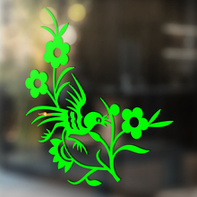 Bird Among Flowers and Branches Universal Vinyl Decal Sticker_2