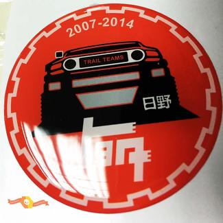 TEQ Toyota FJ Cruiser Domed Badge Emblem Resin Decal Sticker red