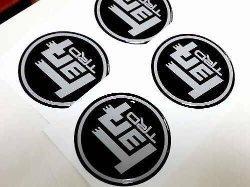 TEQ TRD Style Domed Badge Emblem Vinyl Decals Kit for Toyota