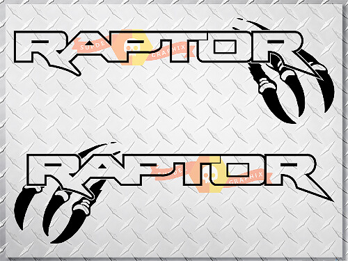 Pair Ford Raptor Truck Side Bed Lettering Vinyl Decals Stickers 2 Fits 2010-2017