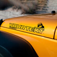 Pair Jeep Wrangler Off Road Edition Vinyl Hood Stickers Decals Rubicon
 3