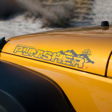 Associez le Pair Punisher avec des autocollants vinyle de capot Compass pour Jeep Wrangler TJ JK YJ 2