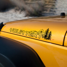 Pair Jeep Wrangler Renegade Off Road Vinyl Hood Stickers Decals
 3