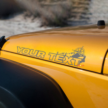 Pair Jeep Wrangler Rubicon Vinyl Hood Stickers Decals Unlimited or CUSTUM TEXT
 2