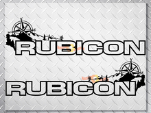 Pair Jeep Wrangler Rubicon Vinyl Hood Stickers Decals Unlimited or CUSTUM TEXT
 2