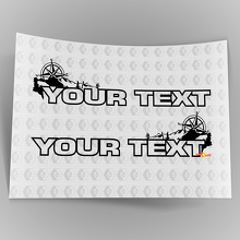 Pair Jeep Wrangler Rubicon Vinyl Hood Stickers Decals Unlimited or CUSTUM TEXT
 4