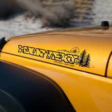 Custom Text Compass Forest Bonnet Vinyl Stickers Decals for Jeep Wrangler Unlimited 3
