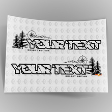 Custom Text Compass Forest Bonnet Vinyl Stickers Decals for Jeep Wrangler Unlimited 4