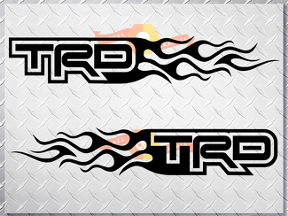 Toyota TRD Flame Style Logo Right & Left car decal stickers