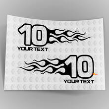 Mopar Dodge Chrysler Jeep Flame Style Logo Right & Left car decal stickers 3