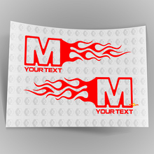 Mopar Dodge Chrysler Jeep Flame Style Logo Right & Left car decal stickers 4