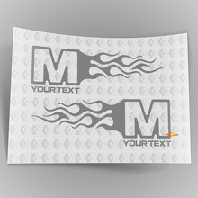 Mopar Dodge Chrysler Jeep Flame Style Logo Right & Left car decal stickers 5