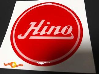 Toyota Hino Made Red Domed Badge Emblem Resin Decal Sticker 1
