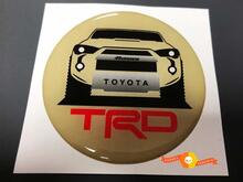 TRD Toyota 4Runner Domed Badge Emblem Resin Decal Sticker 2