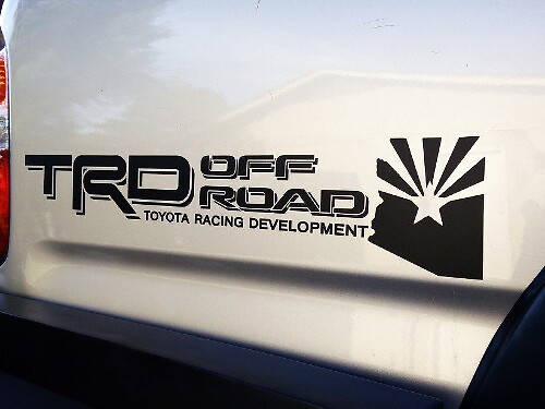 TRD Arizona Style Bedside Vinyl Decal Sticker for Toyota Tacoma