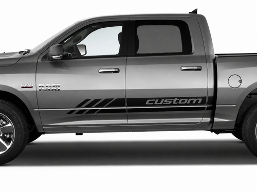 custom Twin Rocker Stripe Pair Rocker Panel Vinyl Decal Sticker for Dodge Ram 1500