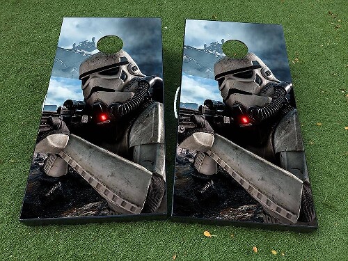 Stormtrooper Inspired Cornhole Board Vinyl Wrap Decal Set