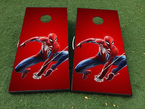 Spider-Man Inspired Cornhole Board Vinyl Wrap Decal Set