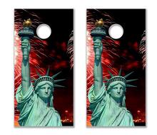 Statue of Liberty Cornhole Board Vinyl Wrap Decal Set _2