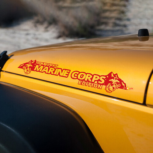 Marine Corps Mountains Edition Hood Stickers Decals for Jeep wrangler hoods
