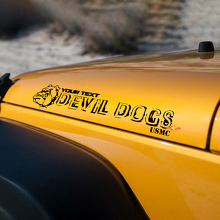 DEVIL DOG bulldog edition Devil Dogs USMC Hood Stickers Decals for Jeep wrangler hoods
 3