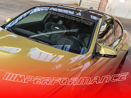 M Performance Style Outline Windshield Banner Vinyl Decal for BMW