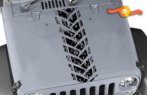 Tire Tread Hood Vinyl Decal for Jeep Wrangler