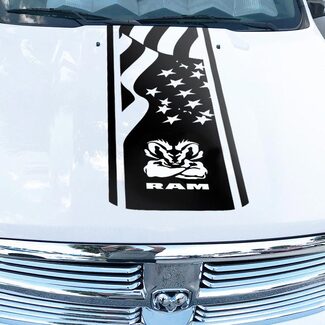 Dodge Ram Hemi 1500 2500 3500 Rebel Mopar Hood Decal Vinyl Stripes Vinyl Cut R