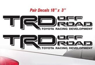TOYOTA TRD OFF ROAD 4x4 Decals Set PAIR truck bed Offroad Tacoma Tundra Decal f