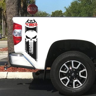 Tundra TRD Logo Punisher Sport Off Road 4x4 Toyota Decals Vinyl Stickers Decal S