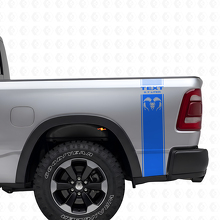 5.7L Hemi Style Rear Side Stripes Vinyl Decal Kit for Dodge Ram 1500-3500_2