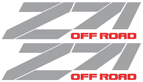 Reflective Z71 Off Road Side Vinyl Decal for Chevy Silverado GMC Sierra 
