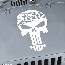 Jeep Wrangler TJ LJ JK Punisher Skull Flag Kit Set Hood Vinyl Sticker Decal Car/Truck
 2